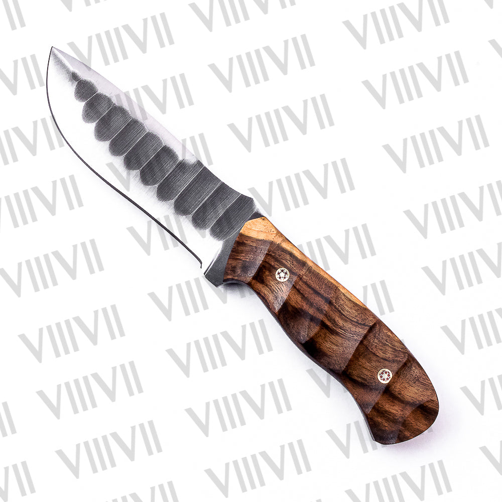 Stainless Steel Bushcraft Knife with Ergonomic Rosewood Handle – Gift for Hunters, Campers, Survivalists & Outdoor Enthusiasts