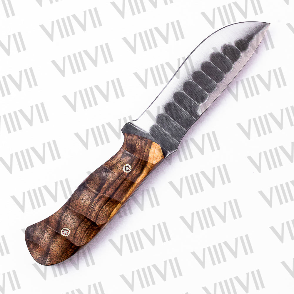 Stainless Steel Bushcraft Knife with Ergonomic Rosewood Handle – Gift for Hunters, Campers, Survivalists & Outdoor Enthusiasts
