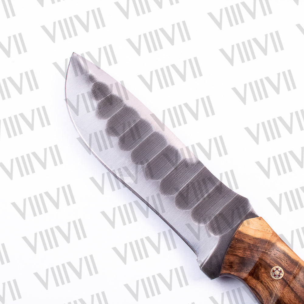 Stainless Steel Bushcraft Knife with Ergonomic Rosewood Handle – Gift for Hunters, Campers, Survivalists & Outdoor Enthusiasts