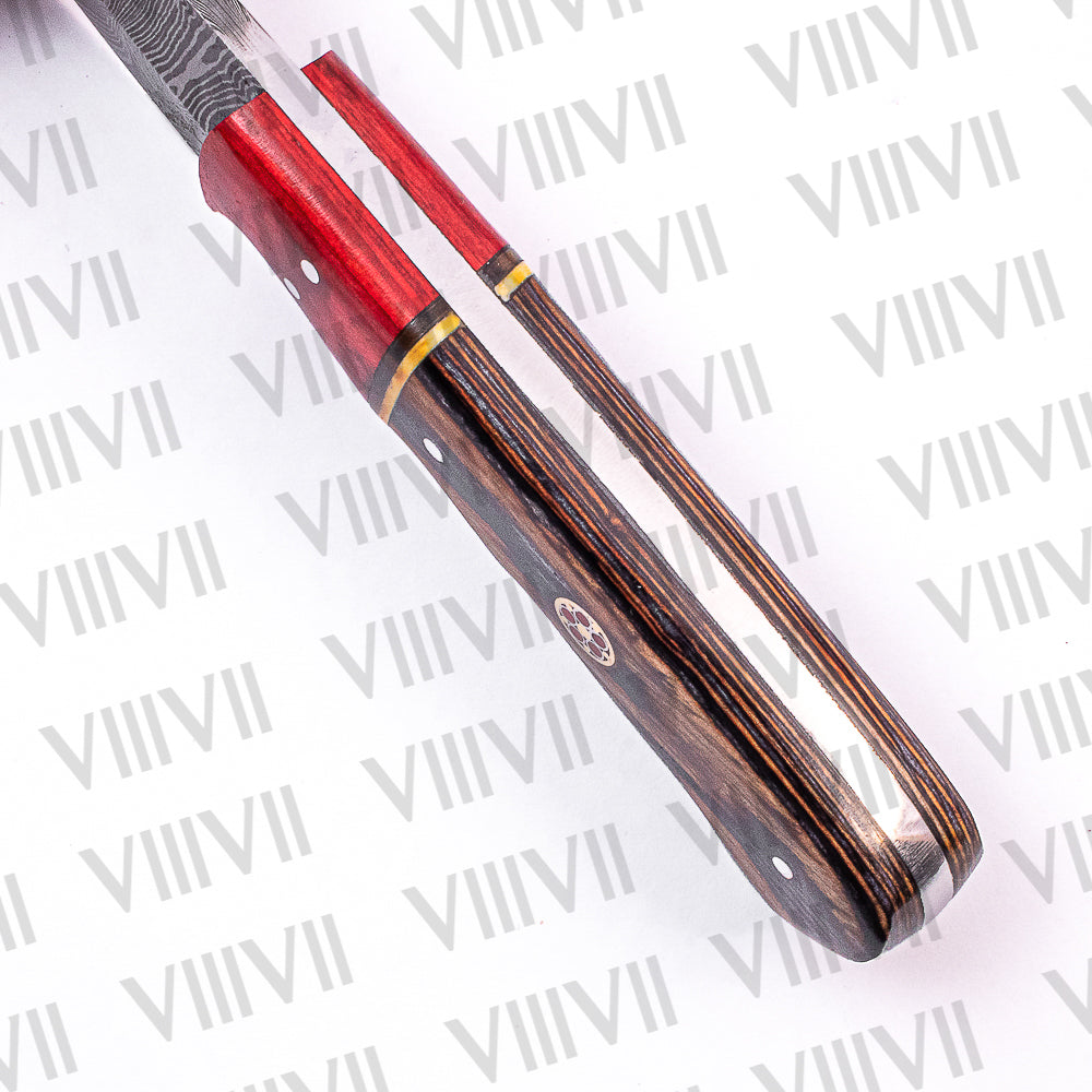 Hand-Forged Gut Hook Knife in Damascus Steel with Ashwood Handle – Premium Hunting & Skinning Blade