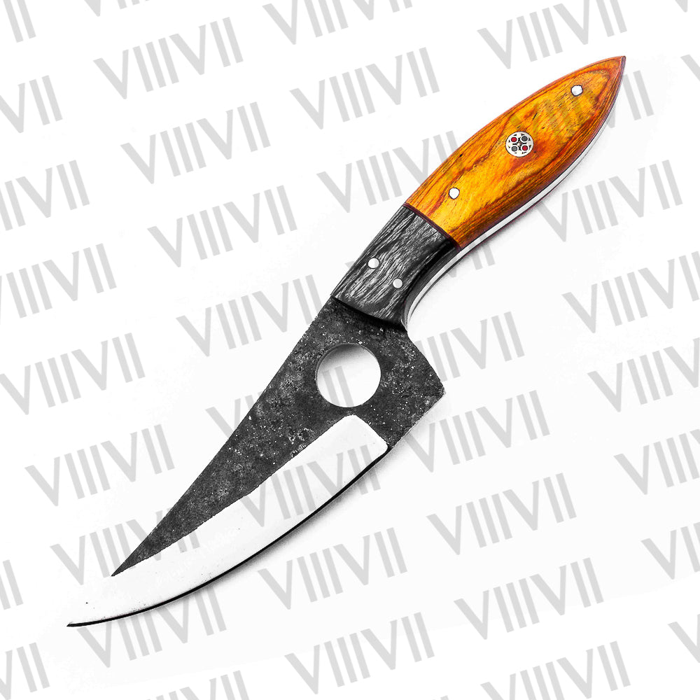 Handmade Full Tang Hunting Knife in High Carbon Steel with Ashwood Handle