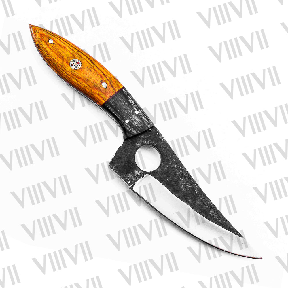 Handmade Full Tang Hunting Knife in High Carbon Steel with Ashwood Handle