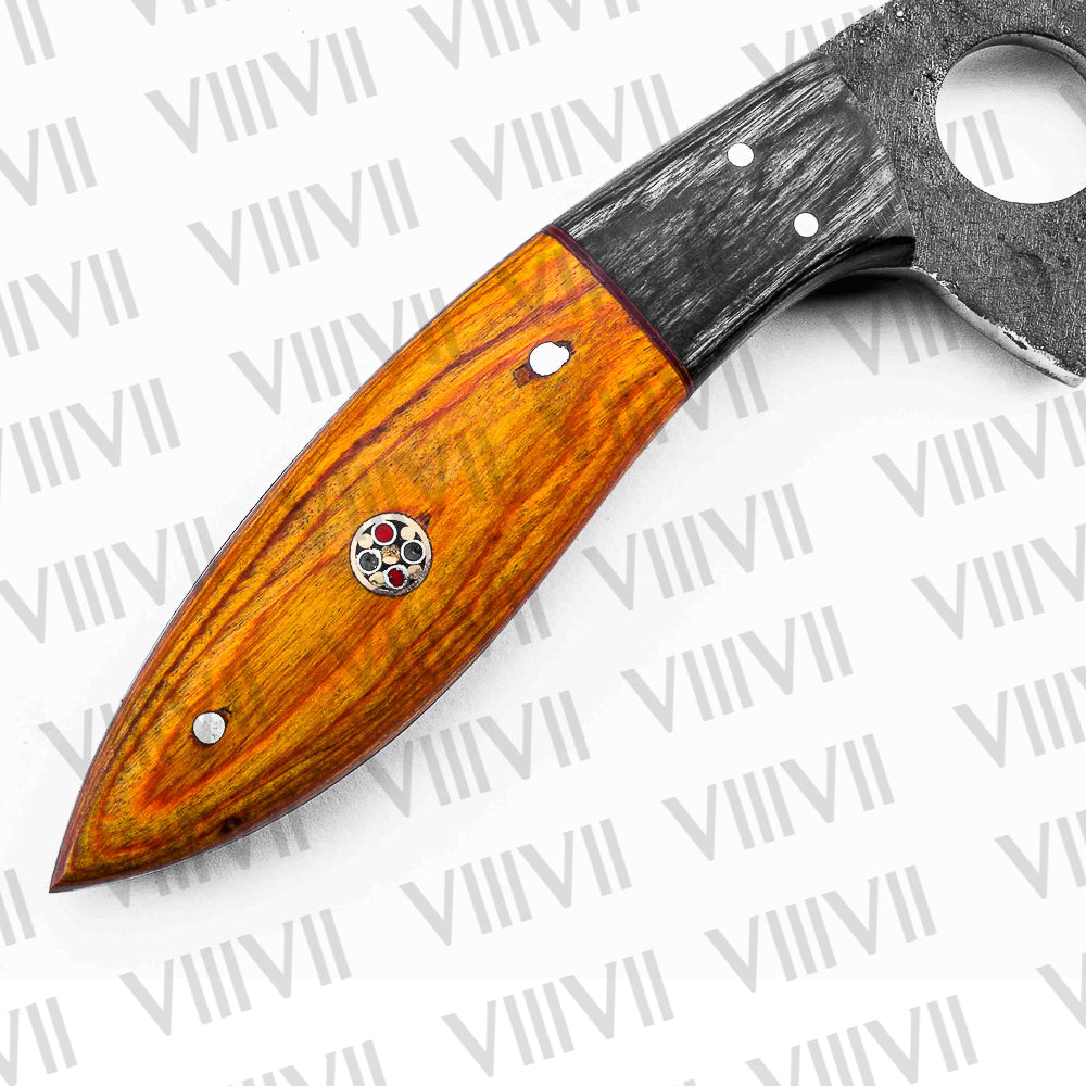 Handmade Full Tang Hunting Knife in High Carbon Steel with Ashwood Handle