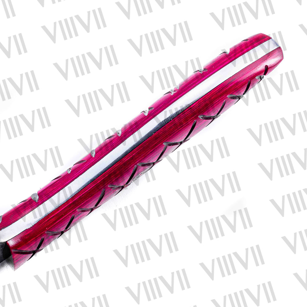 Custom Pink Knife Forged in 440C Stainless Steel with Beautiful Pink Wood Handle – Outdoor & Hunting Knife