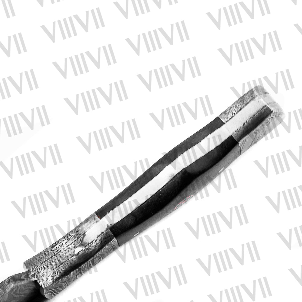 Damascus Steel Hunting Knife with Twisted Pattern Blade & Micarta Handle – Handmade Outdoor Survival Tool