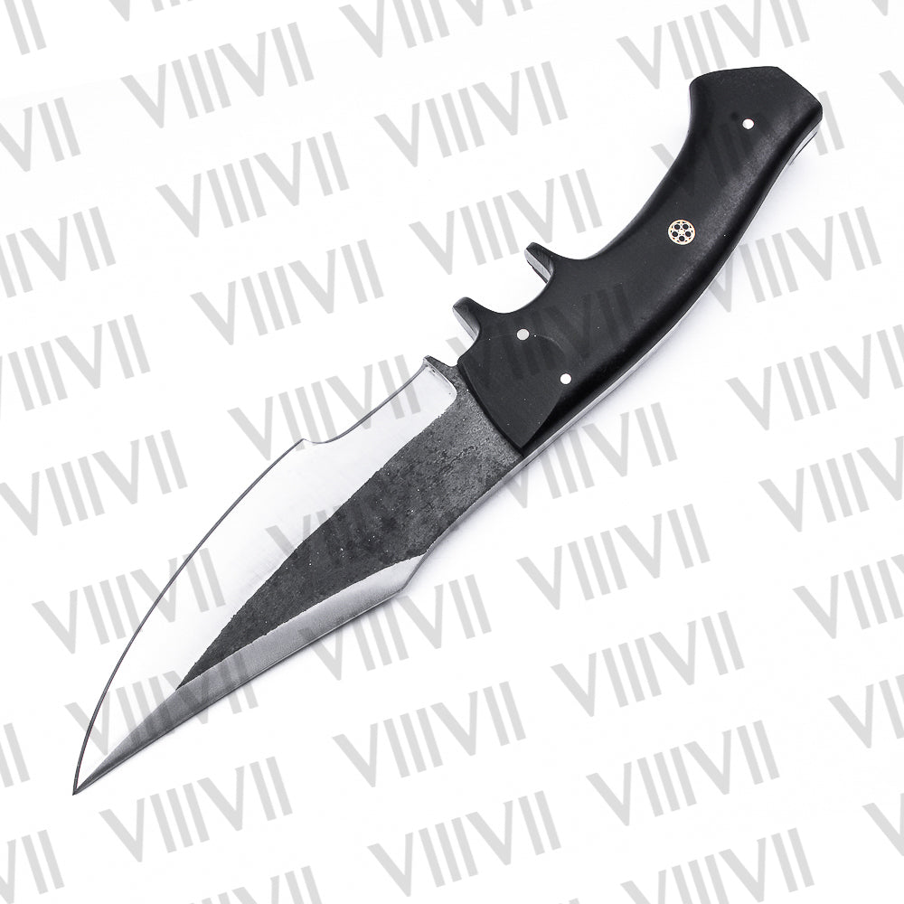 Custom Hunting Knife – D2 Steel Blade with G10 Micarta Handle & Leather Sheath | Gift for Hunters & Outdoorsmen