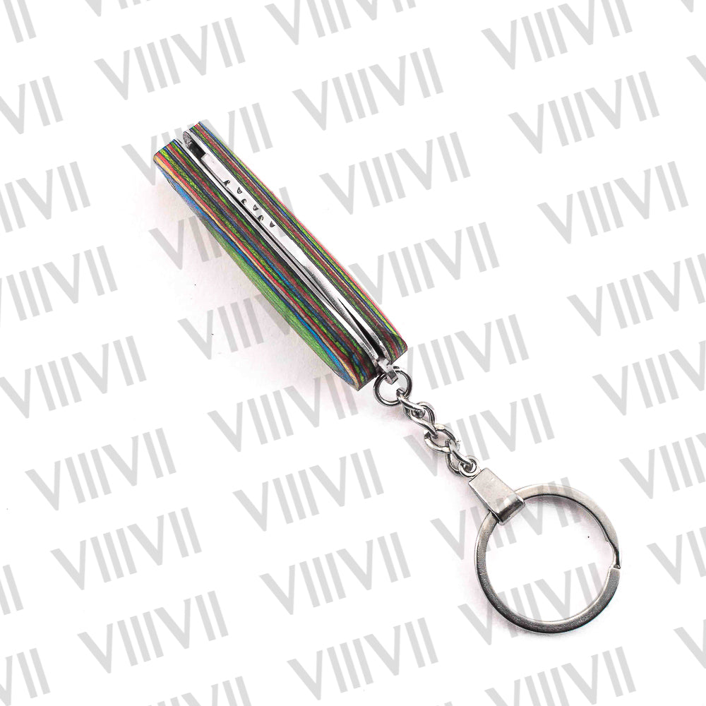 Folding Pocket Knife Keychain – Damascus or Stainless Steel Blade with Multi Wood Handle | Mini EDC Knife for Gifting, Outdoor & Everyday Use