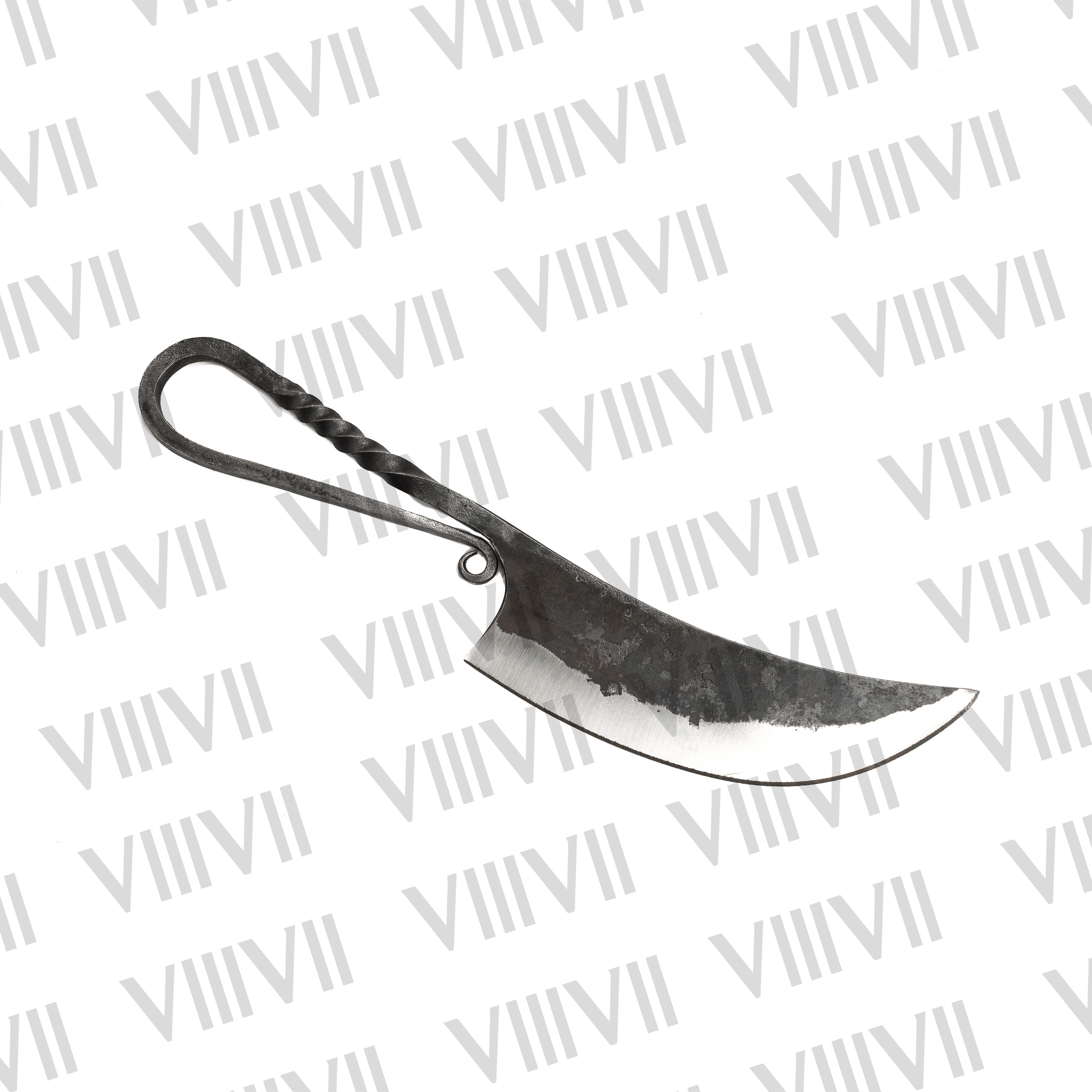 Viking Forge Knife – Handcrafted Carbon Steel Blade with Real Leather Sheath – Perfect for LARP and Reenactments