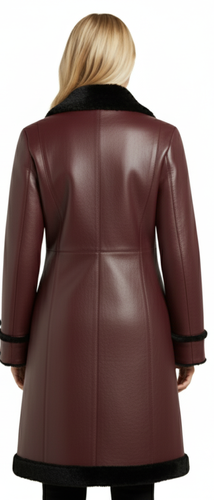 Women’s Penny Lane Coat – Real Lambskin Leather Shearling 3/4 Length Afghan Coat | Vintage Boho Fur Winter Jacket | Genuine Leather Coat | Christmas Gift
