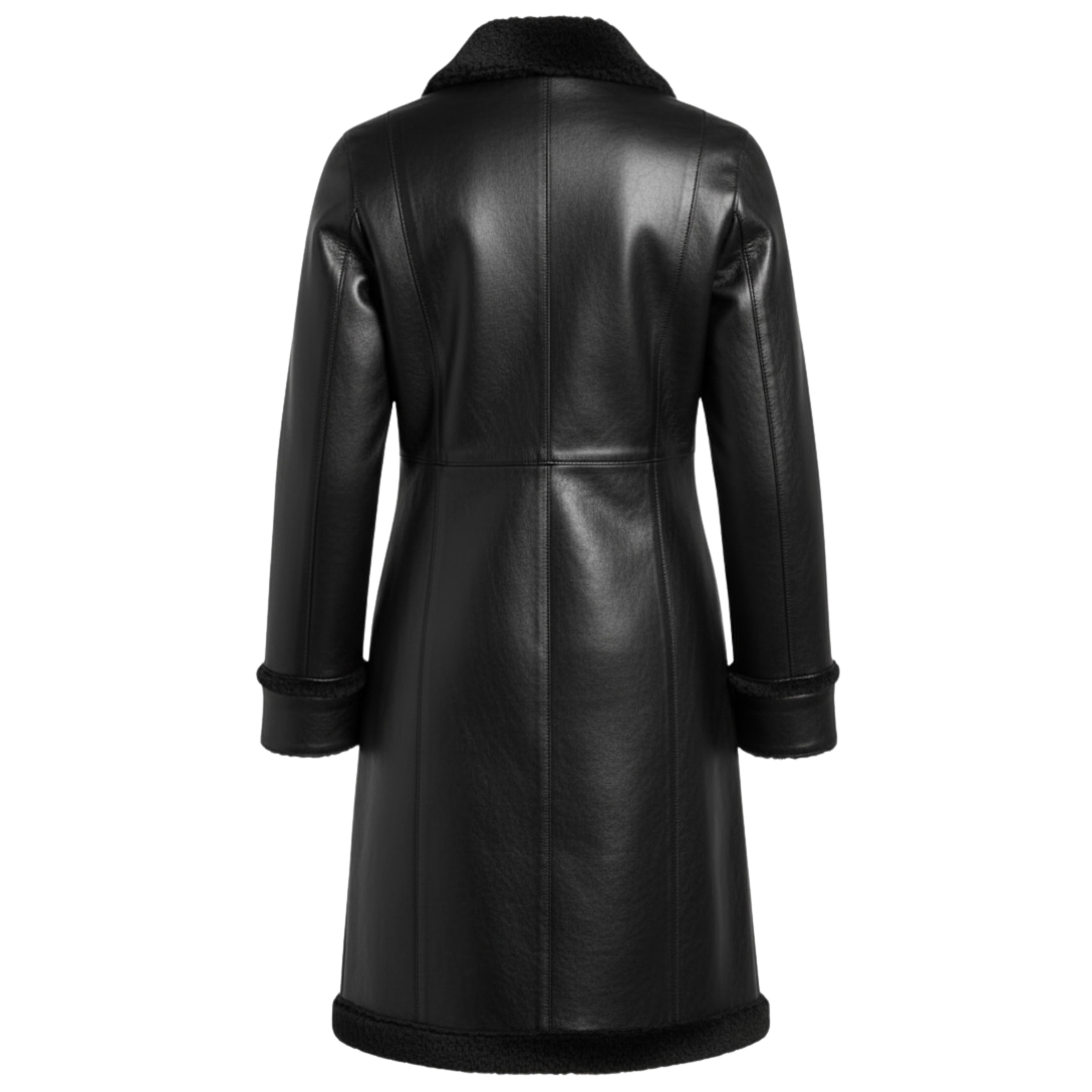 Women’s Penny Lane Coat – Real Lambskin Leather Shearling 3/4 Length Afghan Coat | Vintage Boho Fur Winter Jacket | Genuine Leather Coat | Christmas Gift