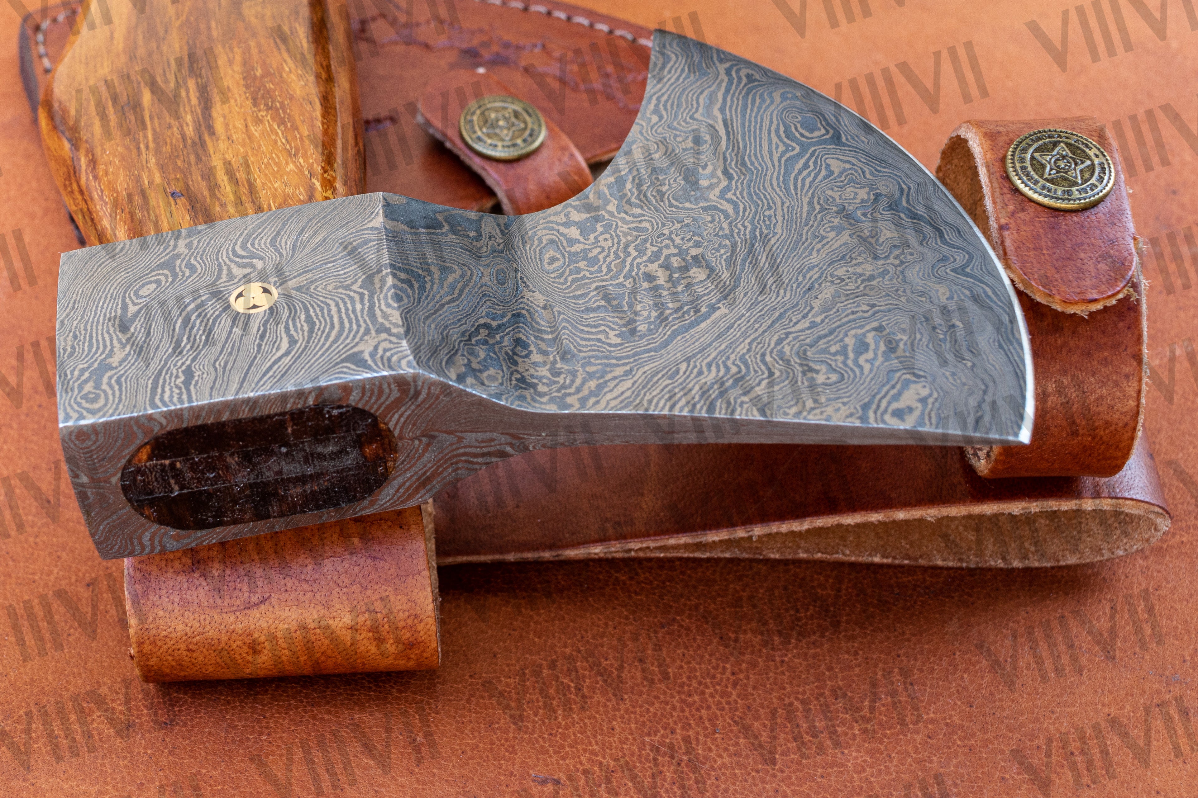 Damascus Steel Viking Axe – Bearded Hatchet, Custom Viking Hatchet, Handmade Hatchet