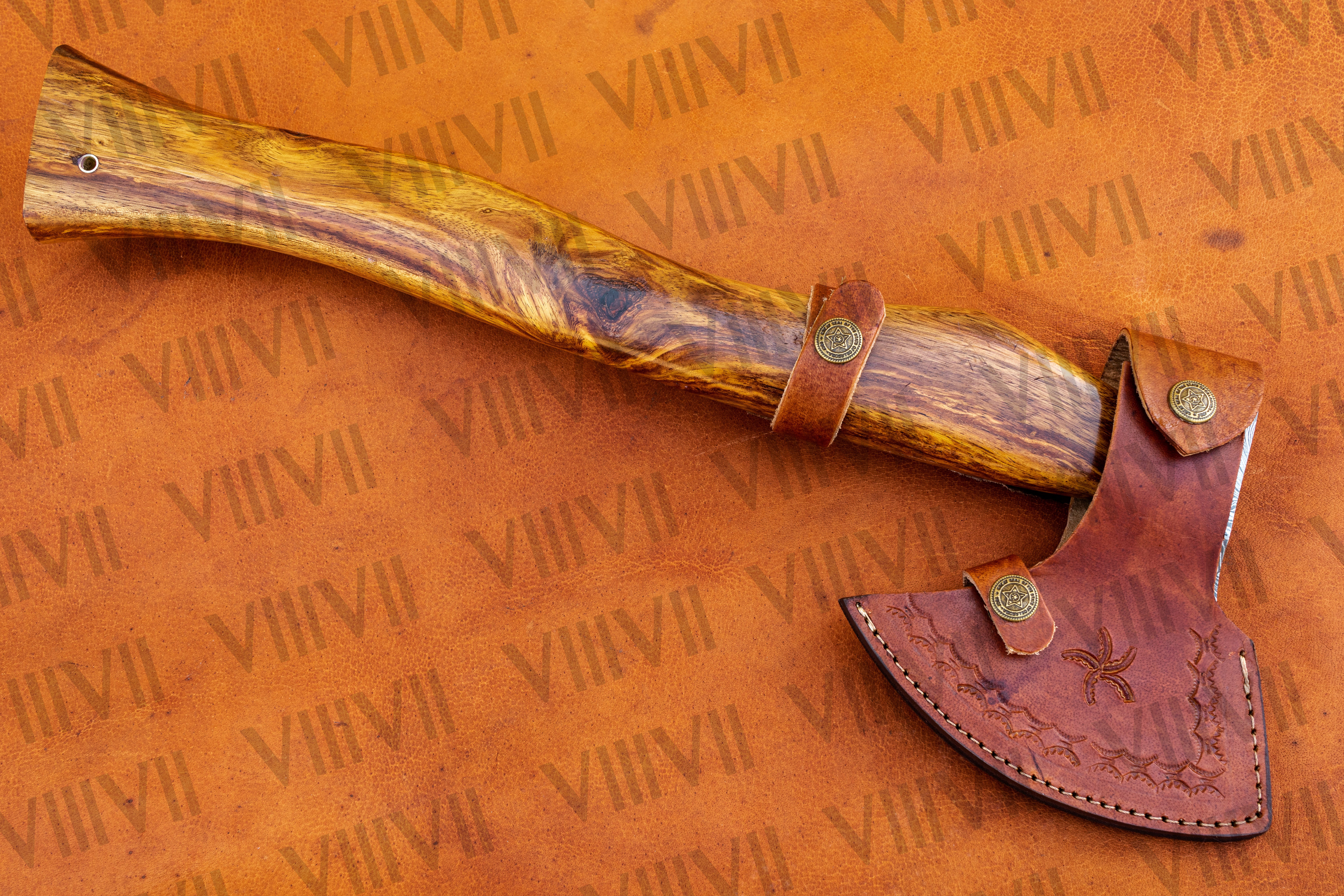 Damascus Steel Viking Axe – Bearded Hatchet, Custom Viking Hatchet, Handmade Hatchet