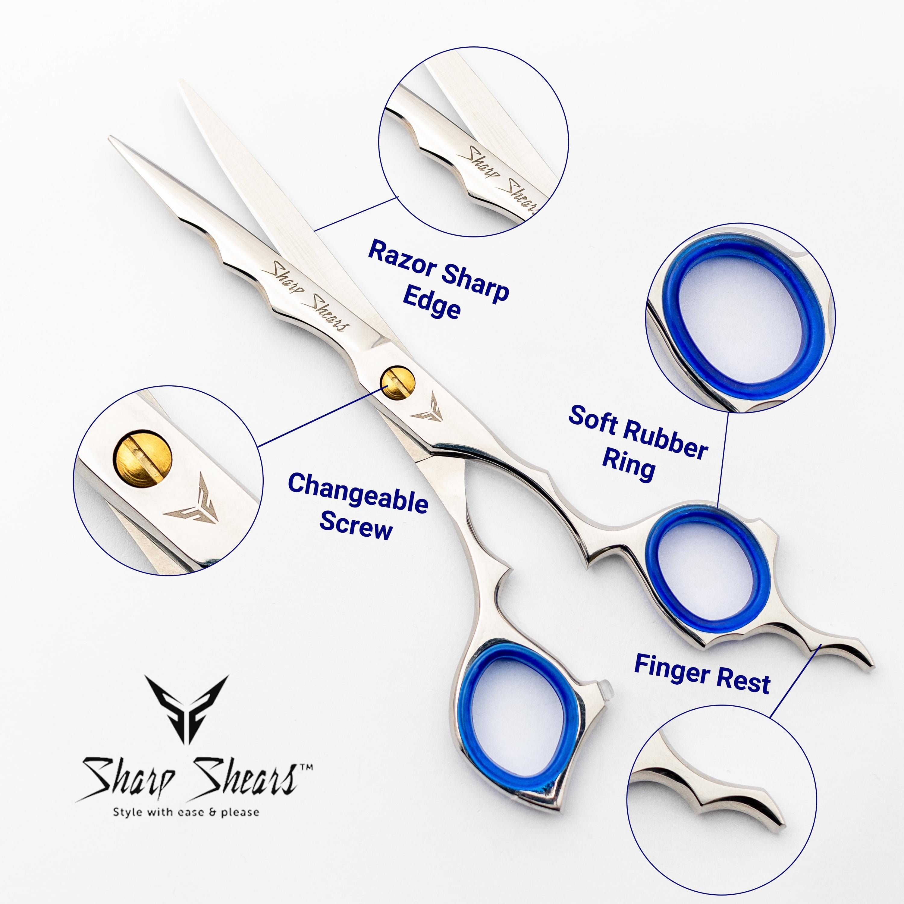 Japanese Steel Barber Scissors & Thinner Set: 6.5" Salon Hair Cutting Tool