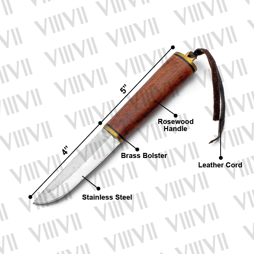 Viking Reenactment Knife with Rosewood Handle | LARP & Renaissance Fair Costume Accessory
