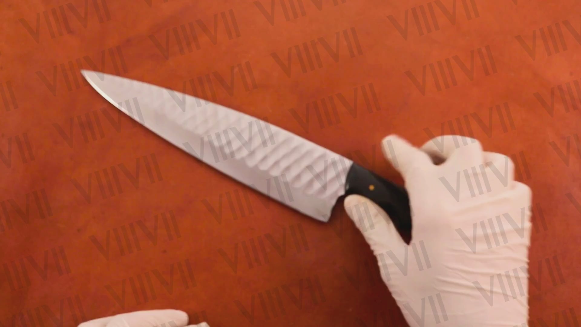 Handmade Kitchen Knife with 9" Stainless Steel Blade and Black Micarta Handle | Professional Chef Knife