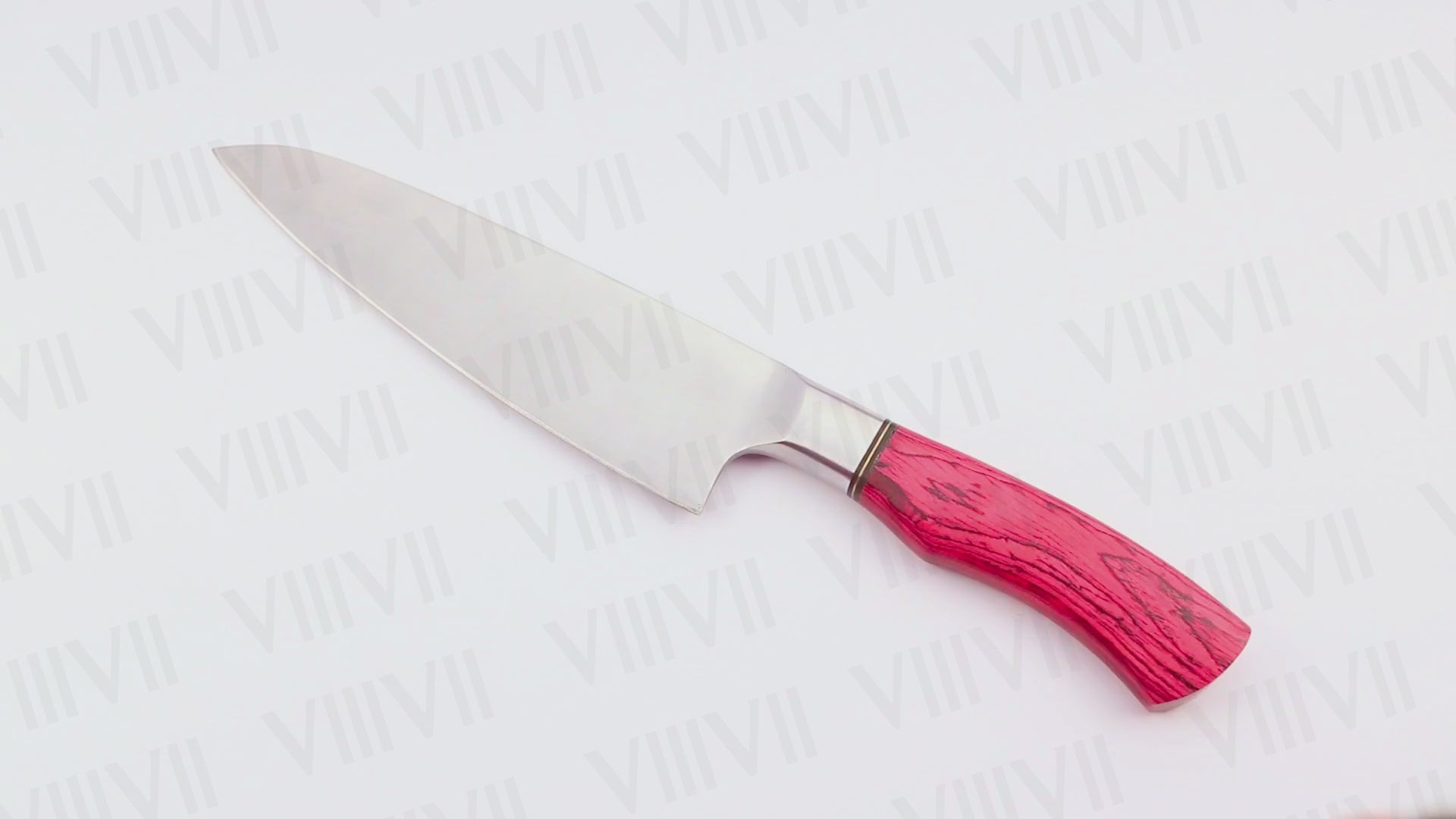 Stainless Steel Chef Knife Set with Integral Bolster and Pakka Wood Handle Professional Kitchen Knives