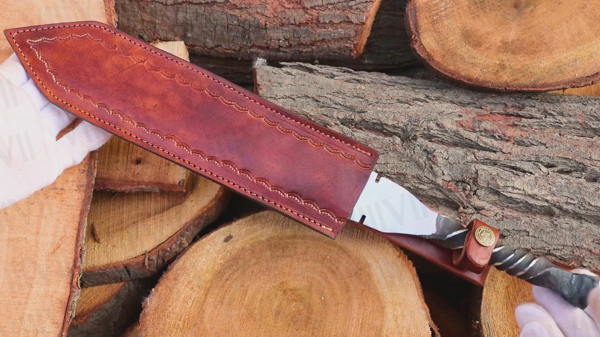 Railroad Spike Knife Double Edge Dagger | 16" Twisted Handle | Handmade Collectible Gift