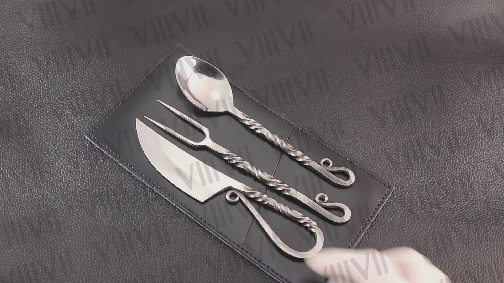 Viking Cutlery set Double twist handle Mirror Polished