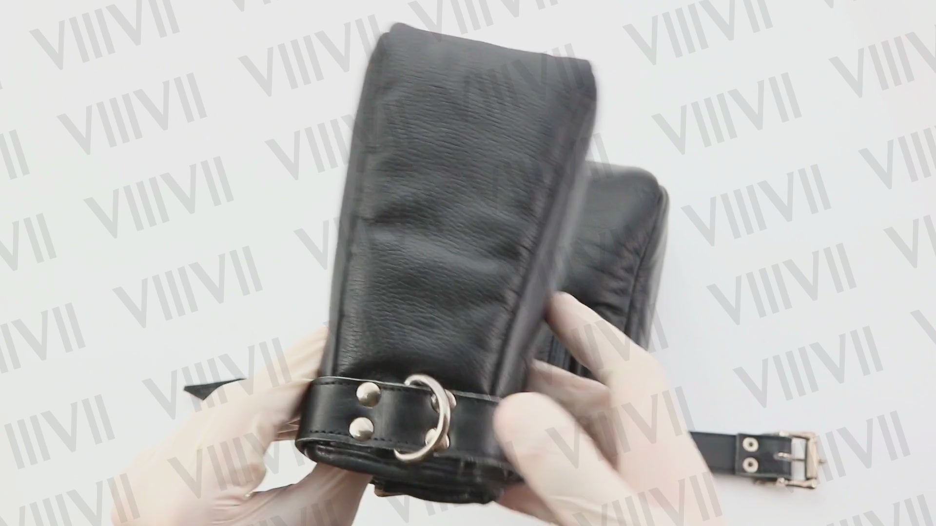 Real Leather Padded Fist Mitts Gloves – 2-Piece Restraint Set, Lockable Bondage Gloves for BDSM, Secure Handcuffs, Adult Play Accessories