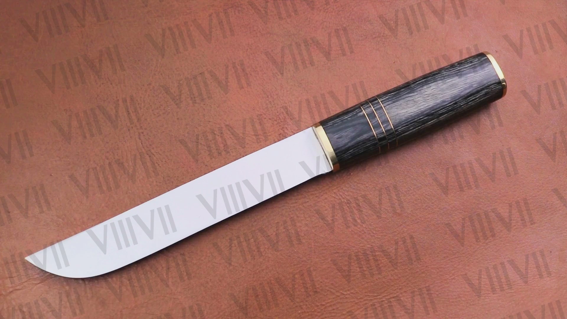 Stainless Steel Birka Knife – Handmade Viking Seax with Black Wood Handle