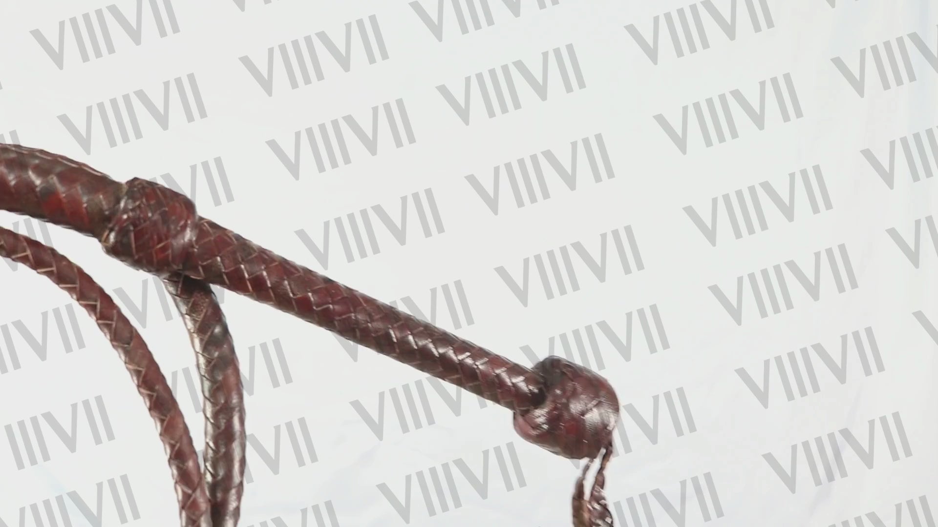 8ft Kangaroo Leather Bullwhip Natural Tan & Brown, 12/16 Plait, Handcrafted Aussie Whip, Indiana Jones Style, Real Hide Bullwhip