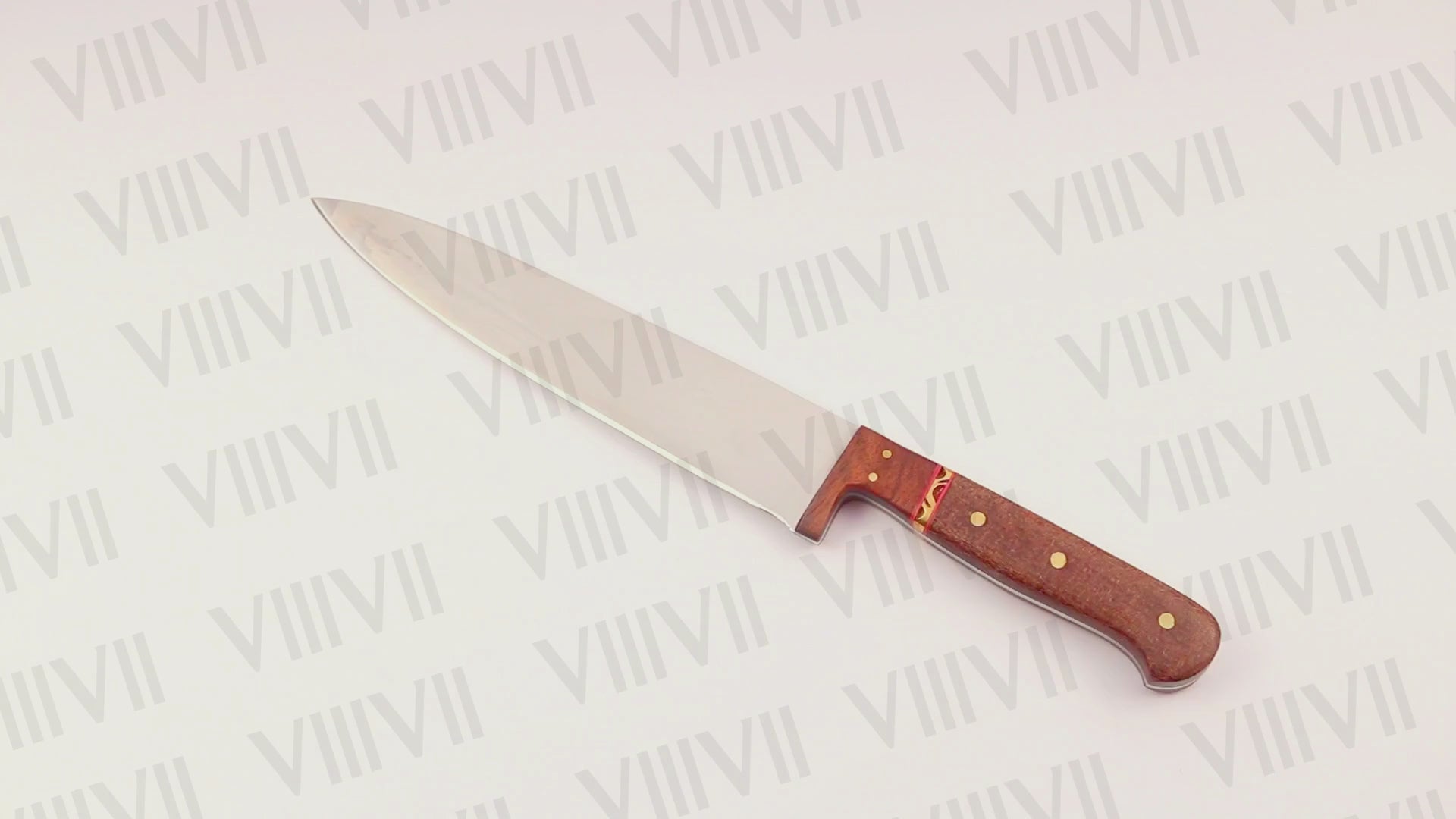 Stainless Steel Kitchen Knife with Micarta Handle and Brass Pins Handmade Chef Knife for Precision Cooking