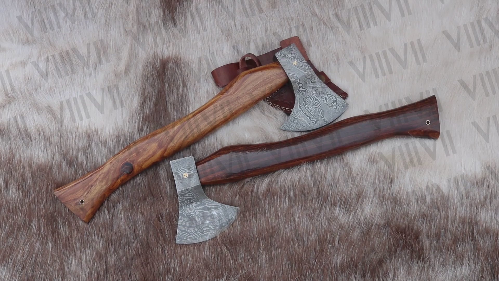 Damascus Steel Viking Axe – Bearded Hatchet, Custom Viking Hatchet, Handmade Hatchet