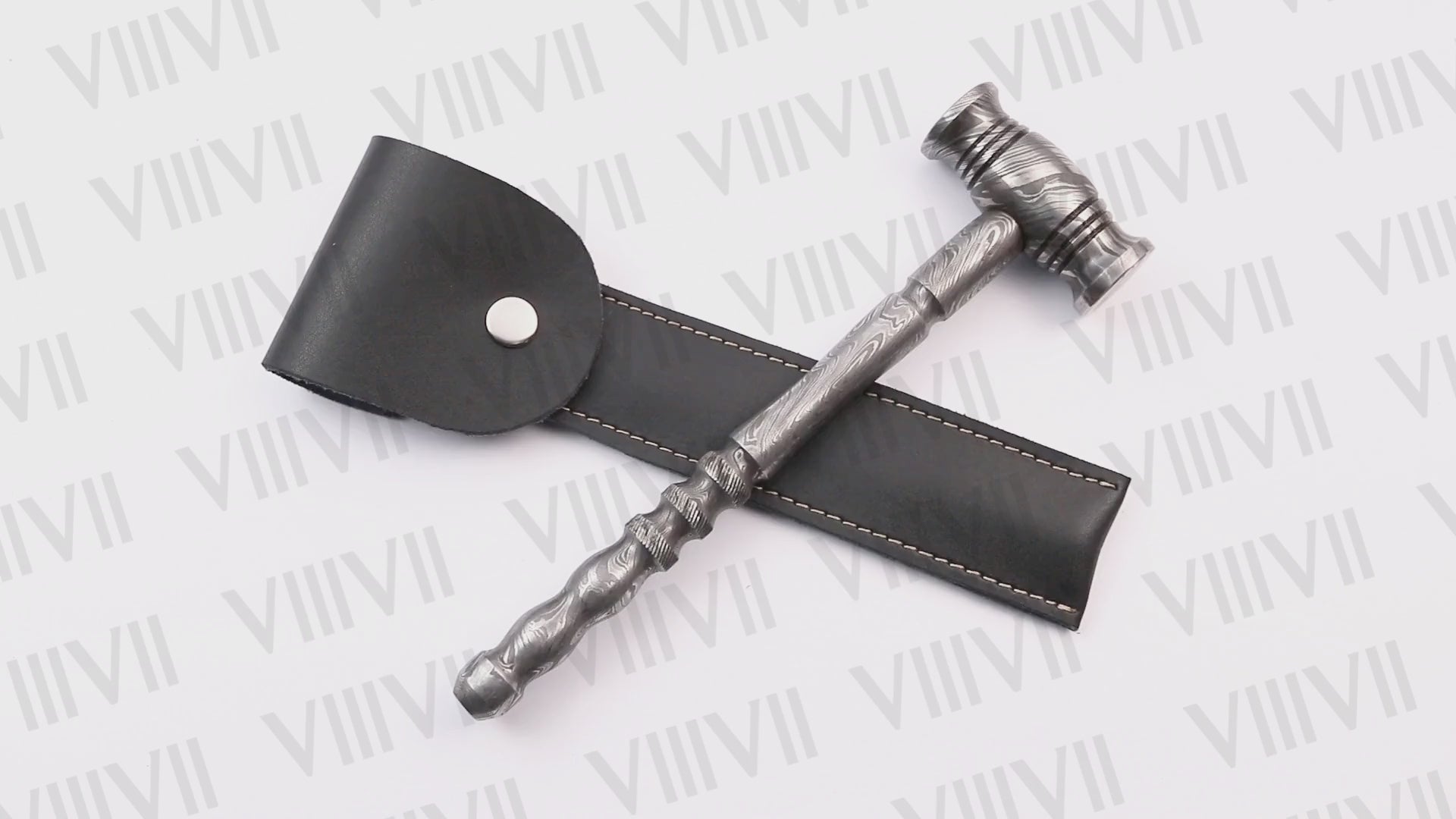 Artisan Damascus Steel Hammer – Premium Tool for Leather Craft, Jewelry & Metal Art