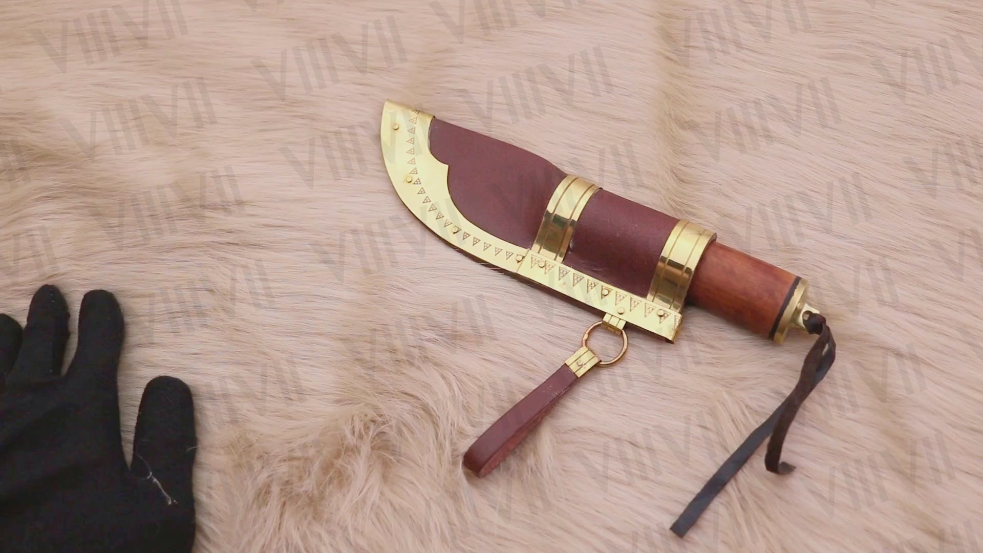 Viking Reenactment Knife with Rosewood Handle | LARP & Renaissance Fair Costume Accessory