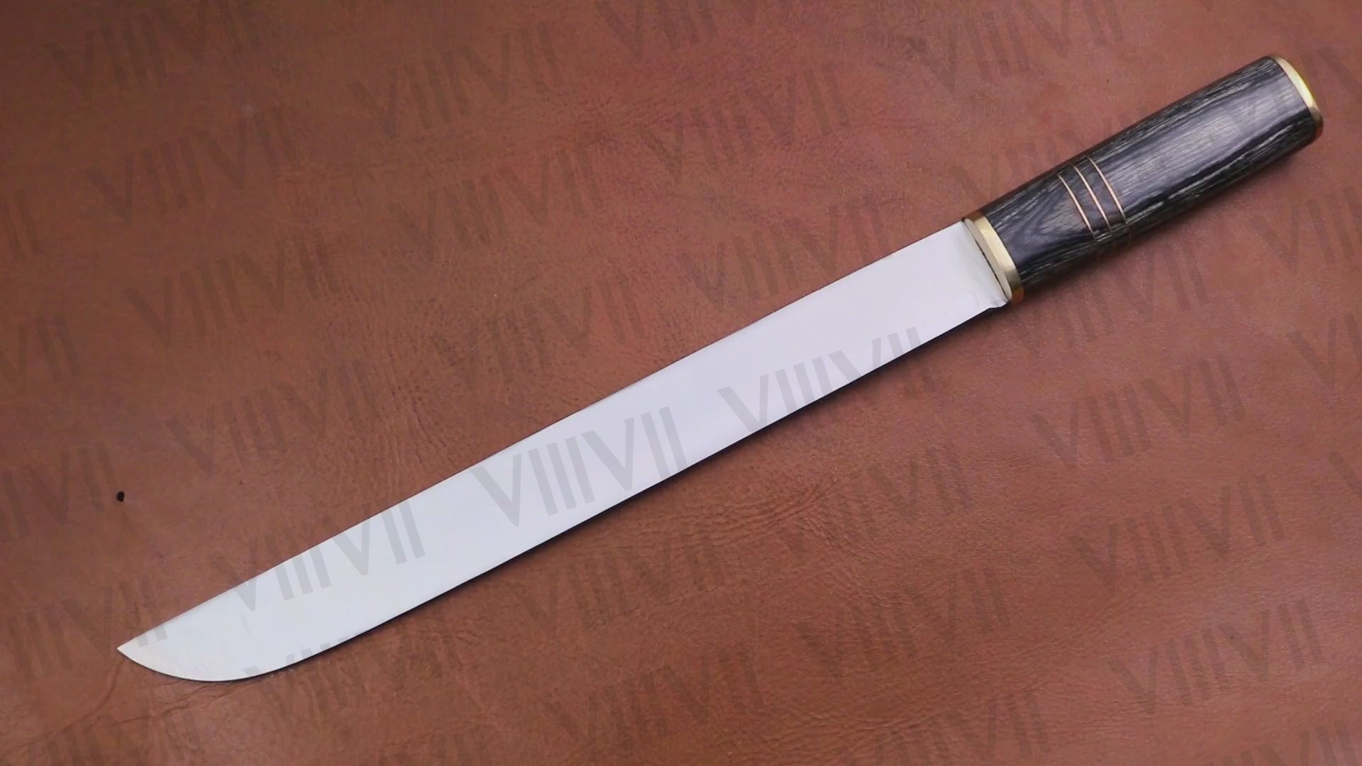 Stainless Steel Birka Knife – Handmade Viking Seax with Black Wood Handle for LARP, Cosplay & Gift